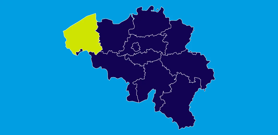 Kaart van West-Vlaanderen